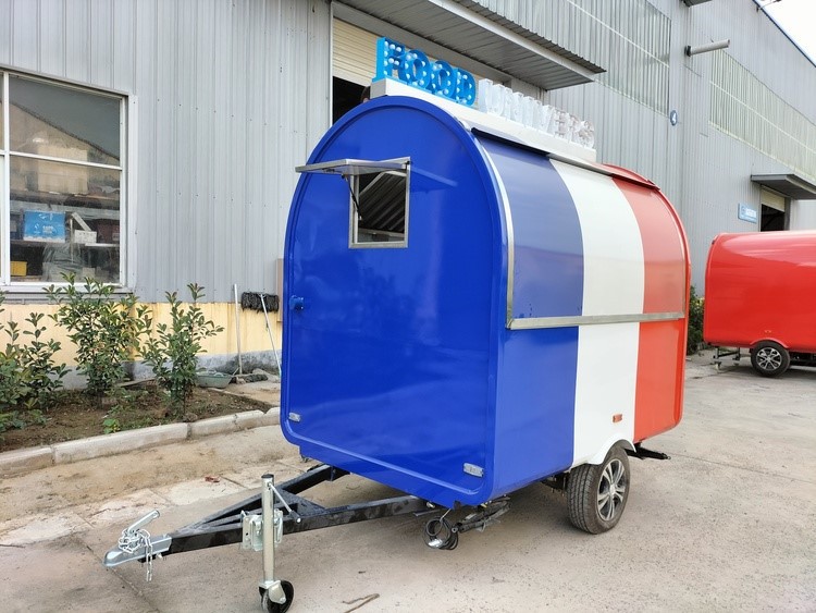 cheap small food cart trailer for sale in French