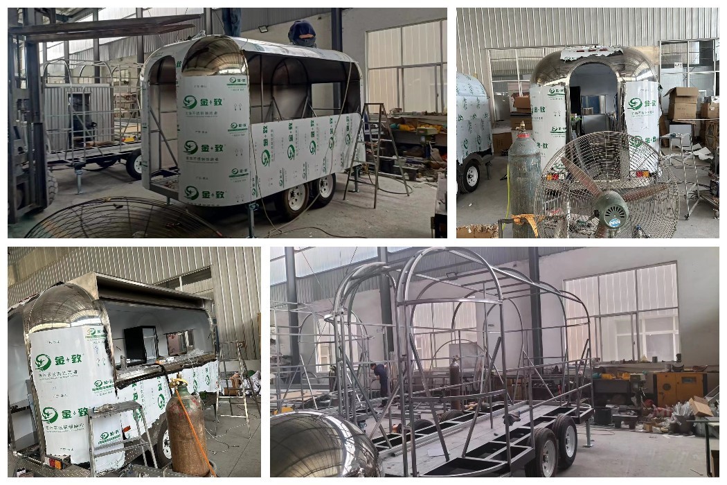 production of the custom airstream food truck